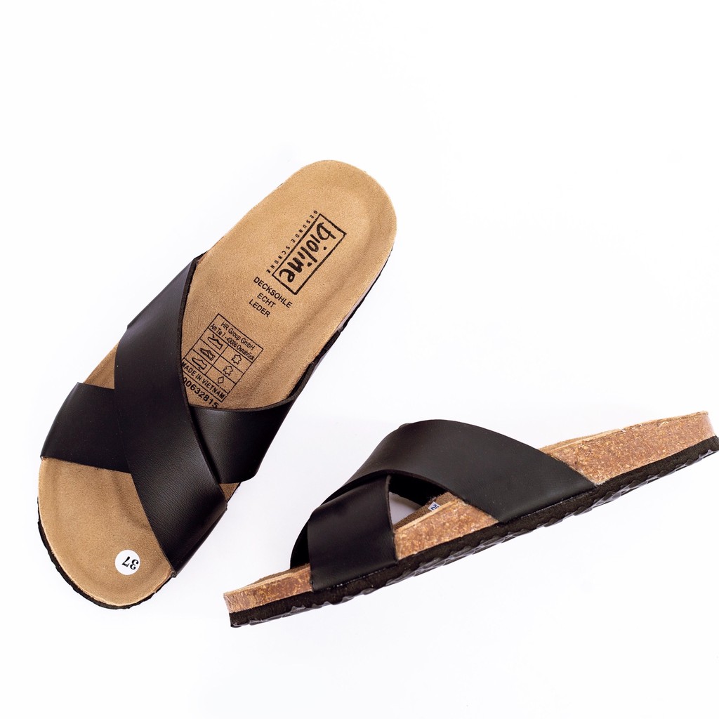 Dép da bò unisex Nam & Nữ (mã D03)