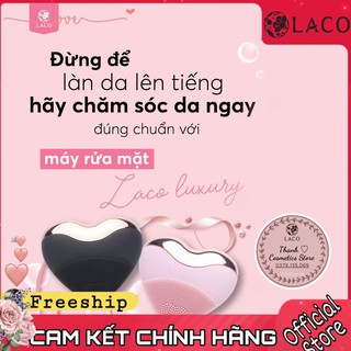 Máy rửa mặt LACO LUXURY chính hãng tích hợp 4 chức năng với đầu lông cọ kháng khuẩn siêu mềm (Bảo Hành 12 Tháng)