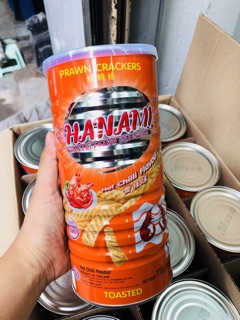 Bim Bim Tôm Lon, Bánh Snack Tôm Hanami, Vị Chua Cay Hoà Quyện, Lon 110gram
