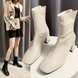 Bốt dạ lót nỉ 6cm