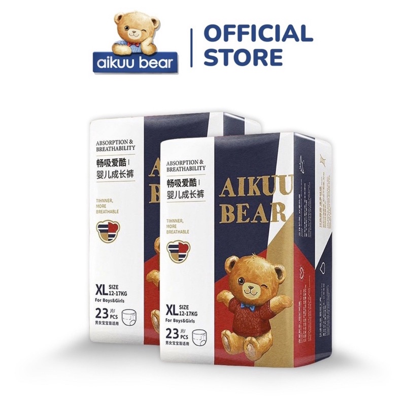 [Bịch]Tã Bỉm AIKUU BEAR Dán/Quần đủ size S56,M50,L48,XL46,XXL44,XXXL42