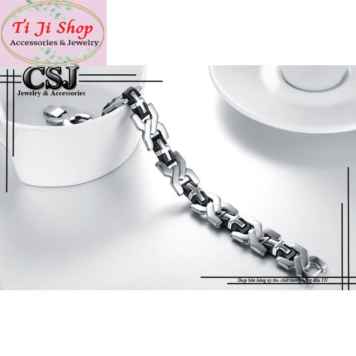 LẮC TAY NAM INOX THỜI TRANG HÀN QUỐC CHỮ X, THÁNH GIÁ đẹp mà chất