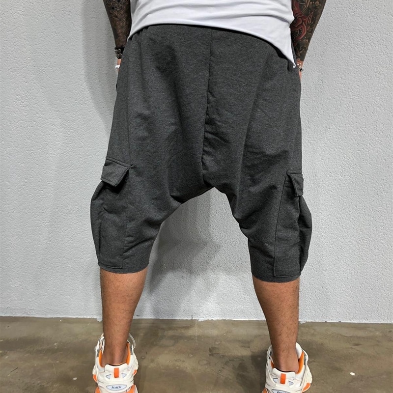 Shorts Men Hip Hop 2020 Summer Streetwear Cargo Pants Man Fitness Sweatpants Men Harajuku Cotton Punk Joggers Short Harem Pants
