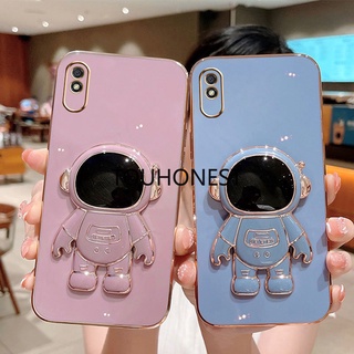 Ốp Điện Thoại Silicon Hình Phi Casing Xiaomi Redmi Note 7 Pro Case Redmi Note 8 Pro Case Redmi Note 10 Pro Case Redmi Note 11 Pro Case Redmi Note 8T Case Redmi Note 10S Note 11S Case Redmi 9A 10X Luxury Cute Silicone 3D Astronaut Stand Phone Cover Case