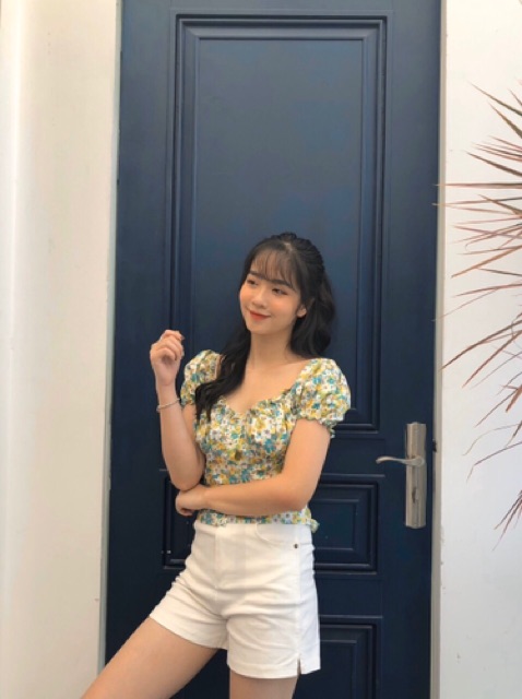 Áo hoa nhí chun lưng