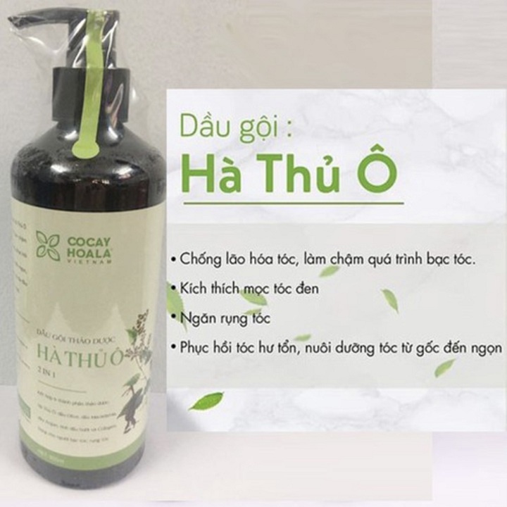 Dầu Gội Thảo Dược Hà Thủ Ô 2in1 Cỏ cây hoa lá 800ml