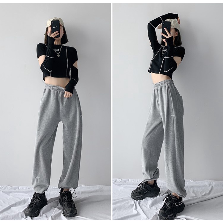 Cocory vn Quần Dài Ống Rộng Lưng Cao Thiết Kế Đơn Giản Thời Trang Cho Nữ