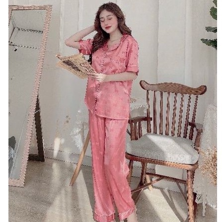 Đồ Bộ Pijama - Đồ Bộ Mặc Nhà Gấm Cao Cấp Có Size 3XL🌸Giảm 10K Đơn 200K