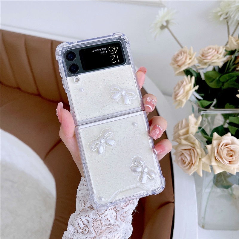 Ốp Điện Thoại Epoxy Chống Sốc Họa Tiết Hoa Bướm Lấp Lánh Cho Samsung Galaxy Z Flip 4 Z Flip 3 5G Z Flip 4 Zflip3 Samsung Z Flip4 Z Flip 3