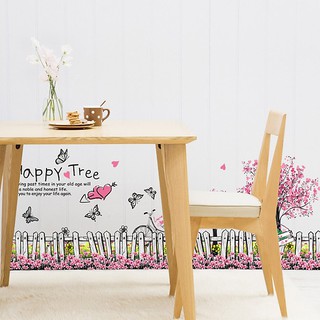 Decal  Dán Chân Tường Hoa Cây Tím