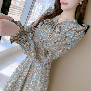 Đầm Hoa Mềm Mại Phong Cách Hàn Quốc Thanh Lịch Cho Nữ