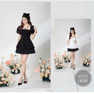 N.T BIGSIZE set tay phồng chéo cổ