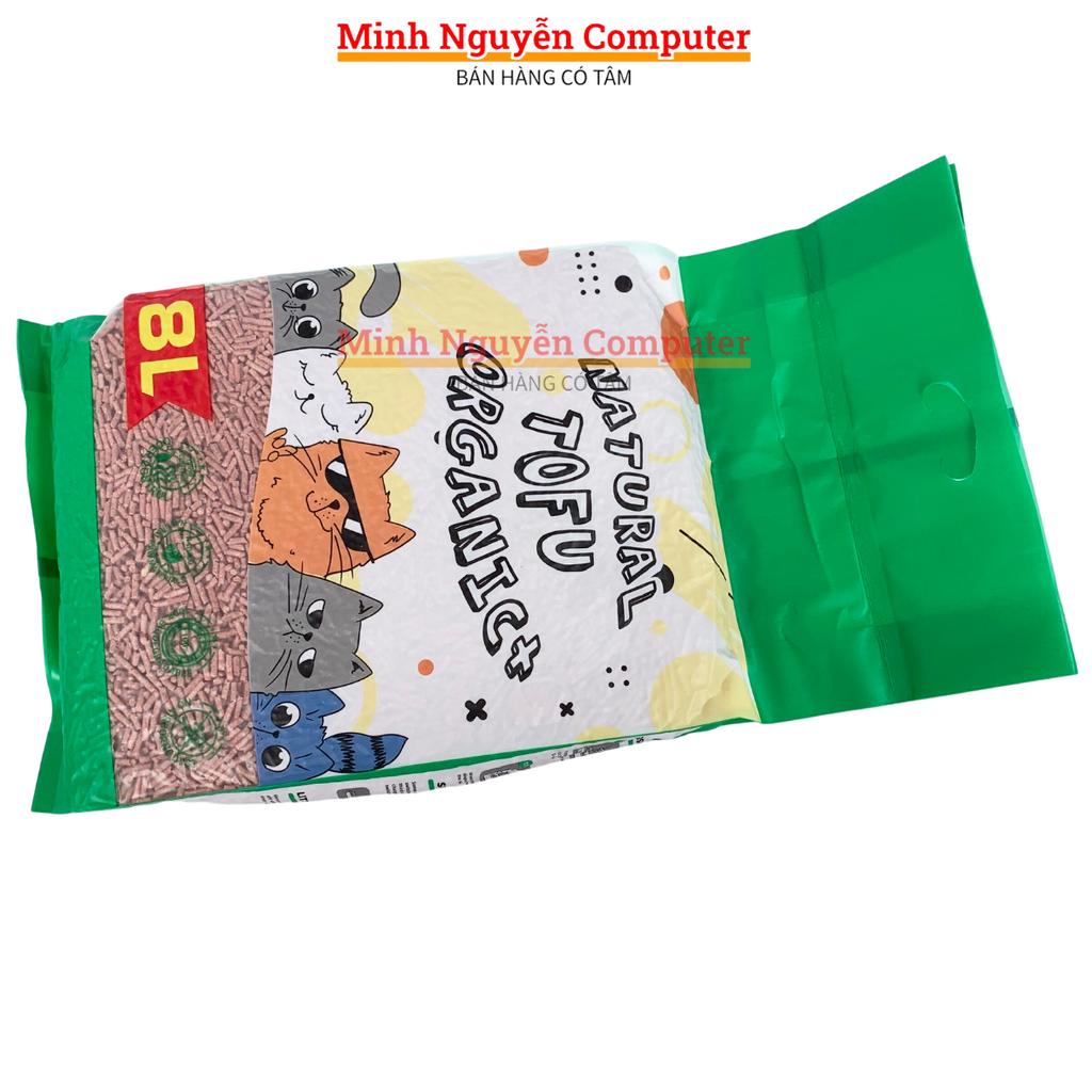Cát đậu nành cho mèo Tofu 8L, cát vệ sinh cho mèo Natural Tofu Organic+ Amitavet