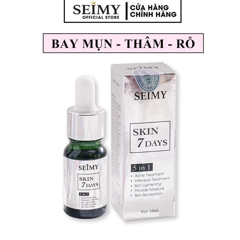 Serum tách nhọt rạm rỗ Seimy - Skin 7 Days - Công dụng 5 trong một hiệu suất cao sau 7 ngày