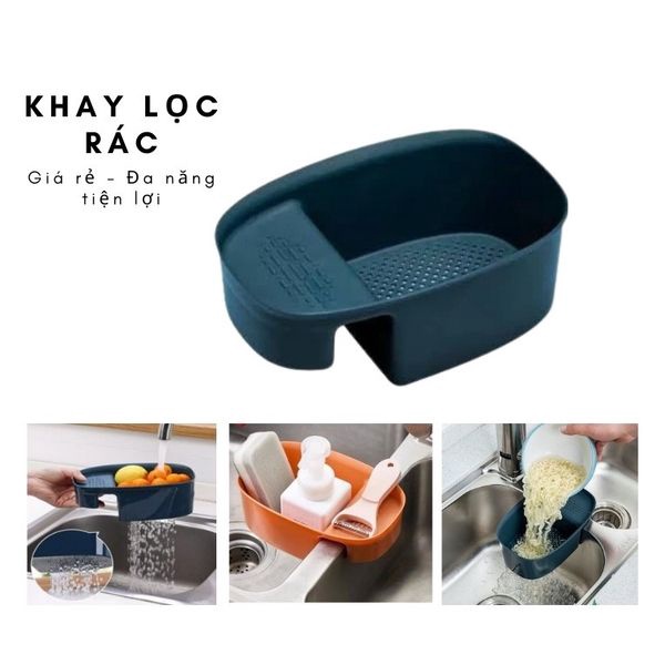 Khay lọc rác, khay đựng đồ bồn rửa chén, bát đa năng