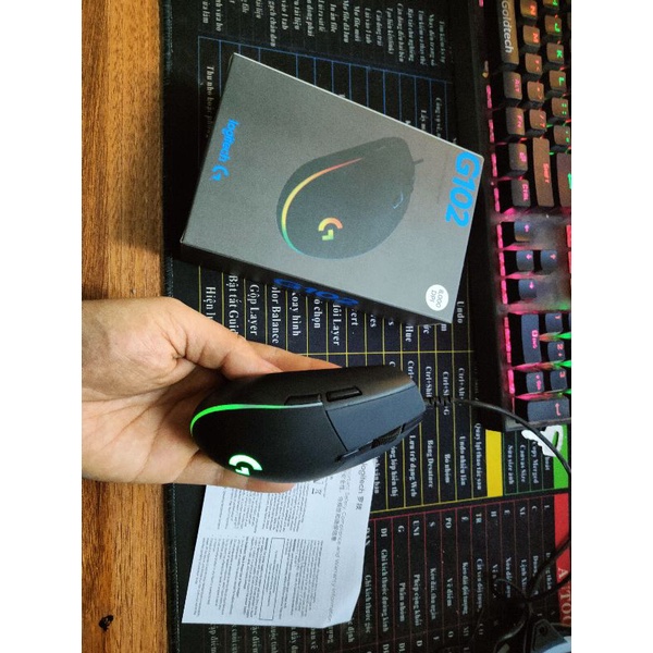 Chuột gaming chơi game, chuột máy tính có dây Logitech G102 RBG màu đen Độ Chính Xác Cao 8000DPI- Bảo hành 24 tháng
