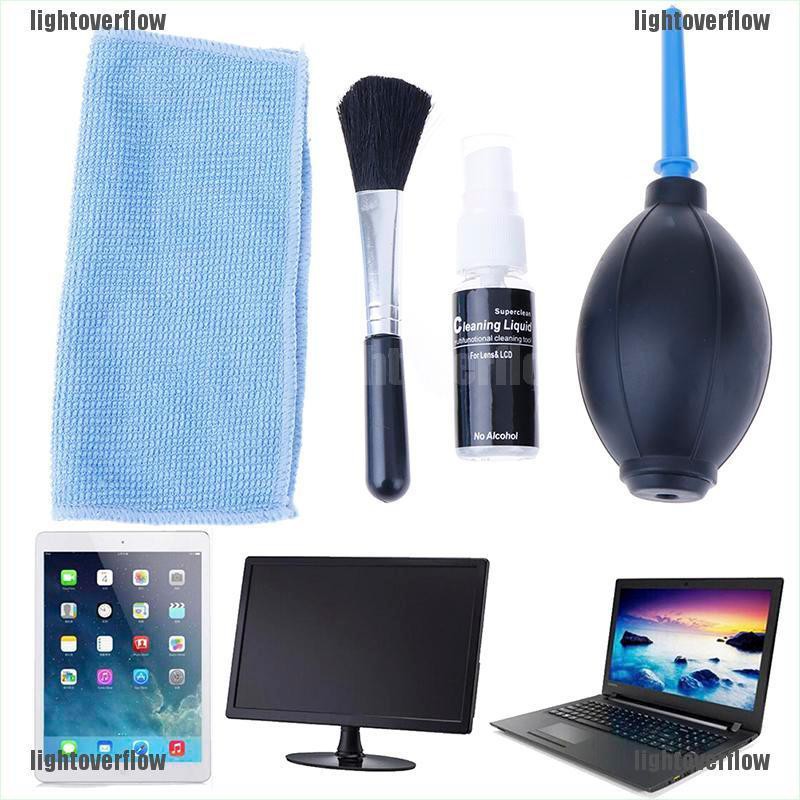 Bộ dụng cụ vệ sinh màn hình led tivi/ máy tính/ laptop/máy tính bảng 4 trong 1 an toàn tiện dụng | BigBuy360 - bigbuy360.vn