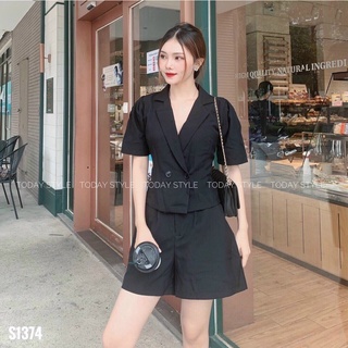 Set Áo Cổ  Vest & Quần Short (KÈM VIDEO CẬN CHẤT VẢI)