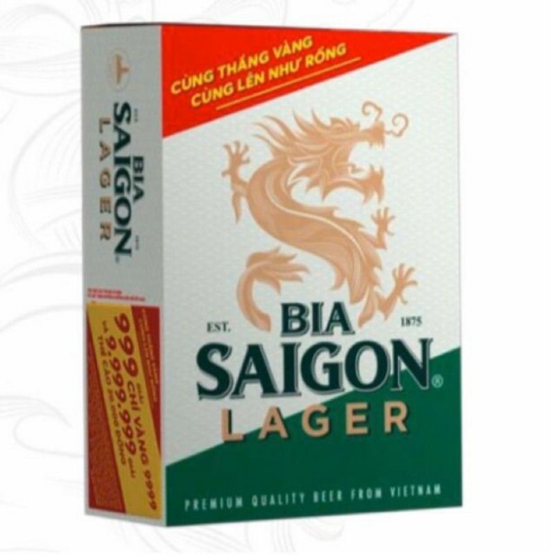 Thùng 24 Lon Bia Sài Gòn Lager 330ml