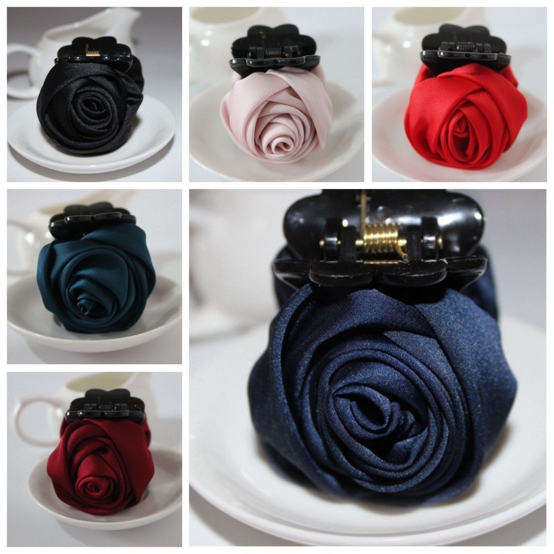 Kẹp tóc hình hoa hồng xinh xắn dành cho nữ