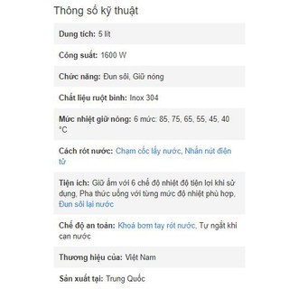 Bình thủy điện Kangaroo KG5K1 5 lít
