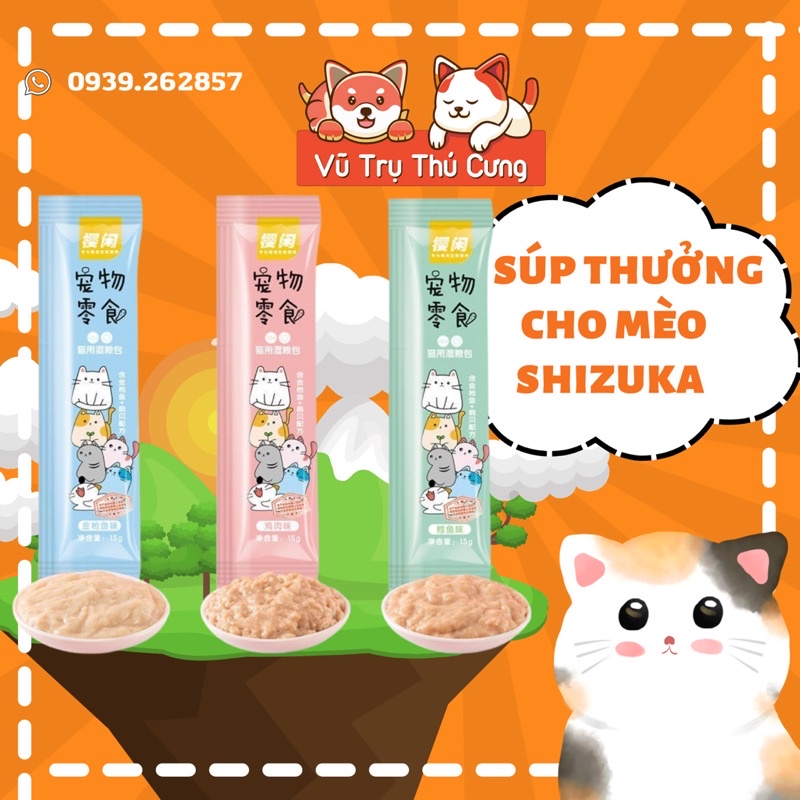 Súp thưởng cho mèo Shizuka, Xiao wang, thanh 15g