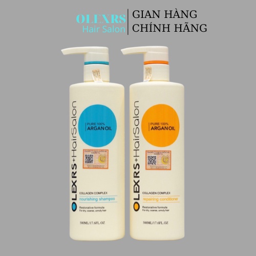 Dầu gội xả Olexrs Hair Salon 500ml, phục hồi chống rụng kích mọc tóc giúp tóc siêu mềm mượt