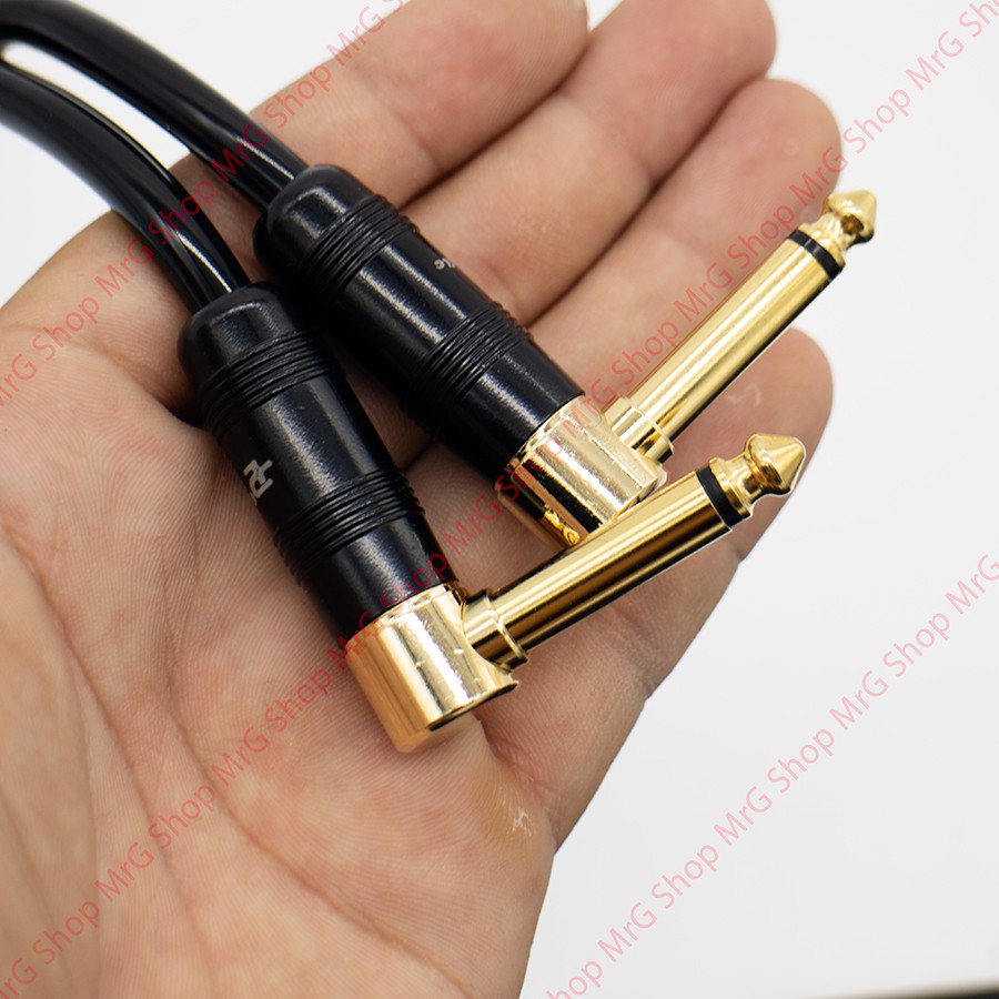 Dây 3.5mm Ra 2 Đầu 6 Ly Góc Vuông Chữ L 1met 2met 3met 4met - MrG