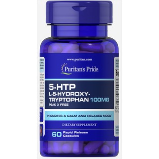 CHÍNH HÃNG - Viên uống 5HTP l-t hydroxy tryptophan Puritan's Pride 100mg 60v