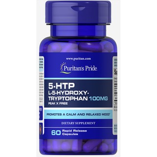 CHÍNH HÃNG – Viên uống 5HTP l-t hydroxy tryptophan Puritan’s Pride 100mg 60v