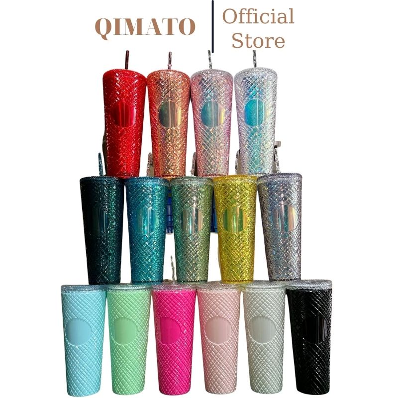 Bình/Cốc stabuck 710ml uống nước có ống hút phiên bản mới 2022 QIMATO D2.092.DE