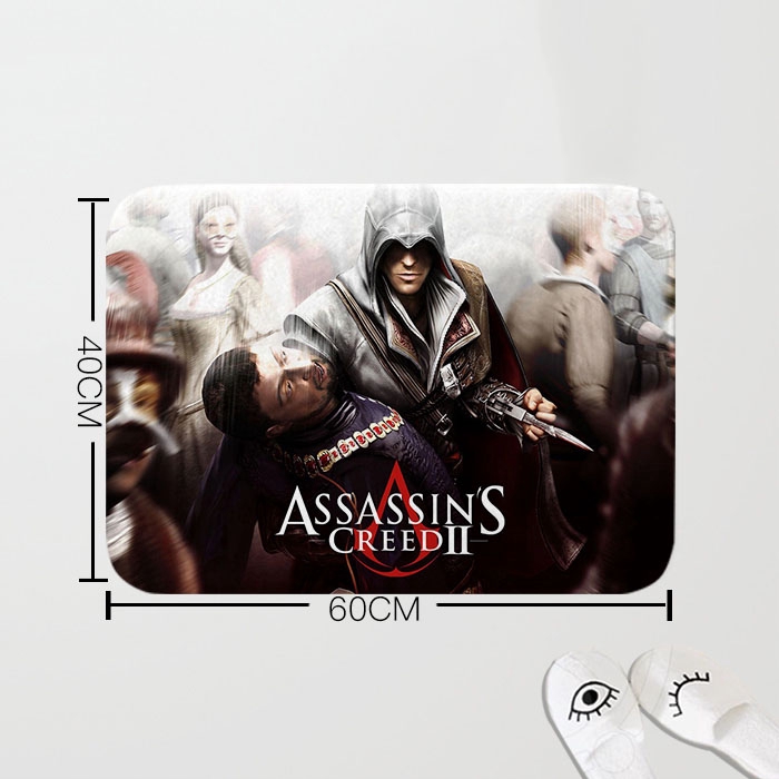 Thảm Chùi Chân Chống Trượt In Hình Game Assassin 's Creed 40x60cm