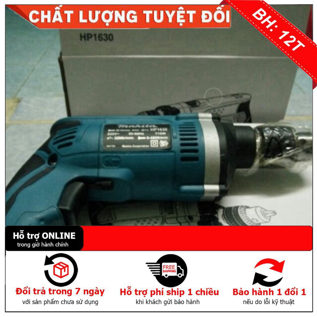 [hàng cao cấp] Khoan bêtông Makita HP1630 malaysia ken8947 cam kết chất lượng chuẩn 100% dây đồng [bảo hành chính hãng]