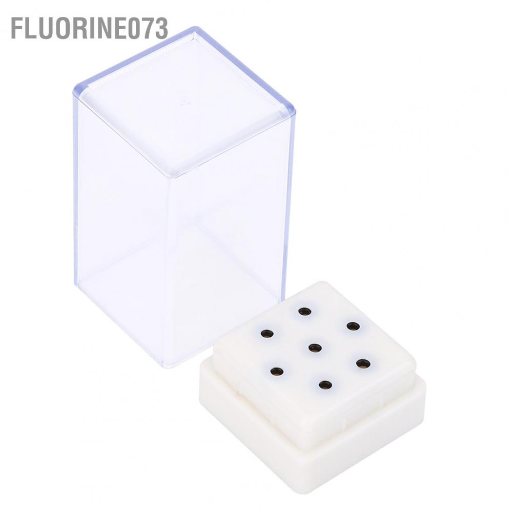 Fluorine073 7 lỗ Đầu máy khoan móng Bits Chủ tổ chức Hộp đựng để hiển thị đầu mài tay