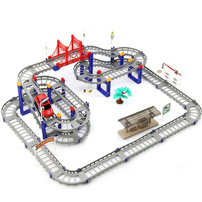 Bộ đồ chơi đường đua, đường ray xe 88 chi tiết cho bé rèn luyện khả năng tư duy sáng tạo