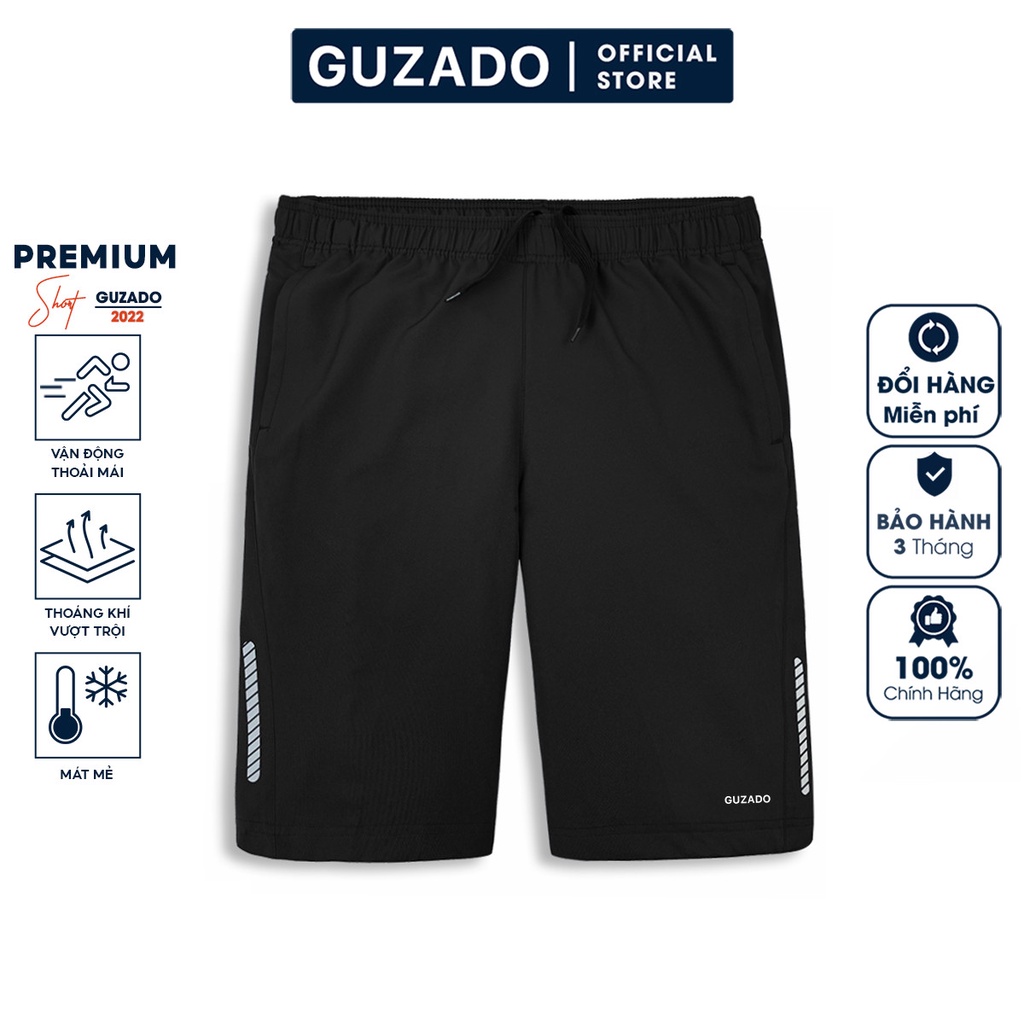 Quần short nam cao cấp Guzado Vải Gió Mềm Mịn Vận Động Thoải Mái MSR2203