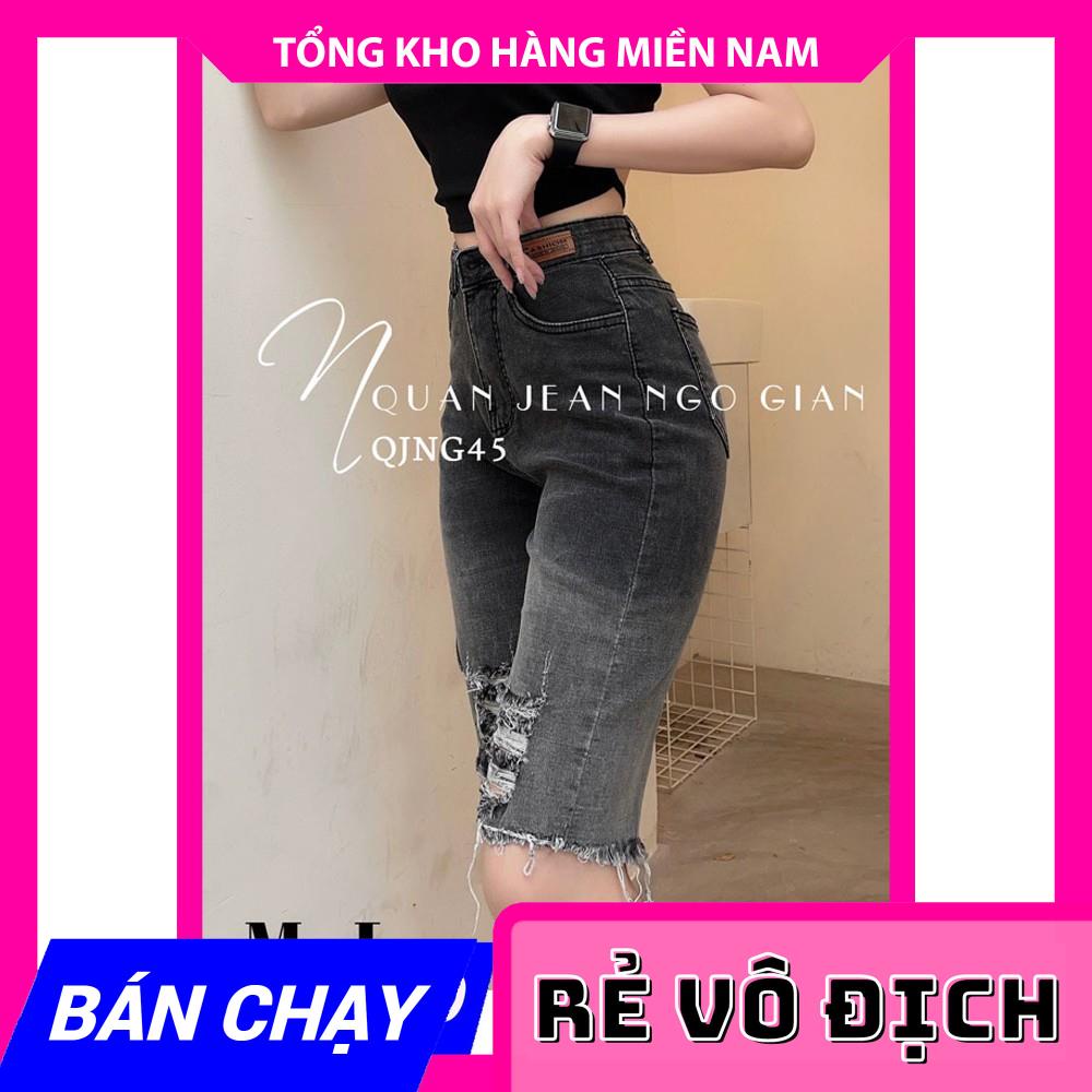 QUẦN JEAN NGỐ GIÃN QJNG45 ⚡ẢNH THẬT⚡ QUẦN LỬNG NỮ ⚡ QUẦN NGỐ RÁCH ⚡ QUẦN LỬNG MÀU PHỐI