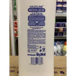 Sữa tắm HAZELINE mát cha lựu đỏ 900g(mầu xanh)