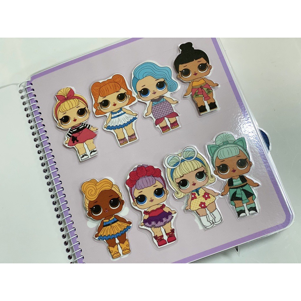 Đồ chơi Búp Bê Lol, Học liệu bóc dán LOL Surprise Thay đồ cho ChiBi Búp bê công chúa thời trang