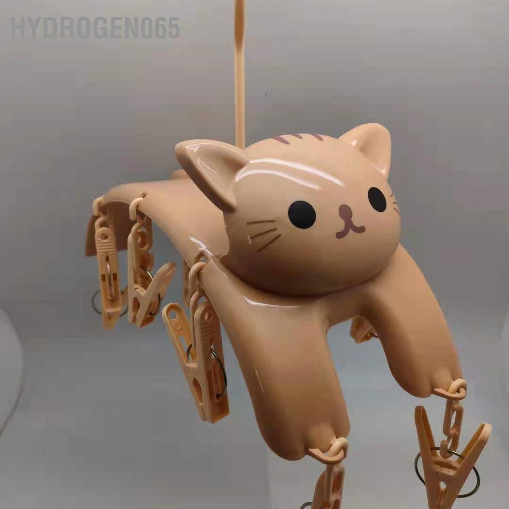 Hydrogen065 Kẹp Móc 10 PP Giặt Xoay 360 ° Giá Sấy Vải Cho Ban Công Nhà