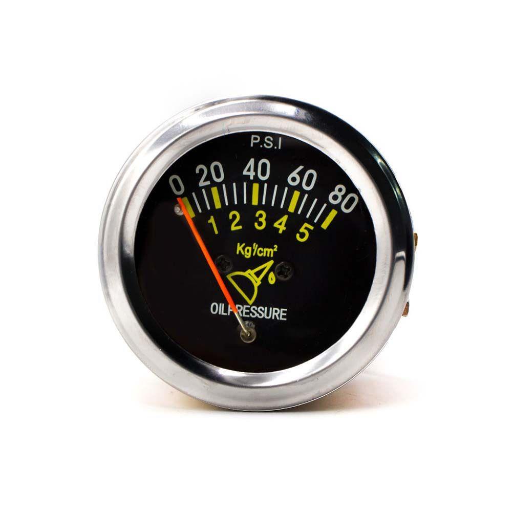 Đồng Hồ Đo Áp Suất Dầu Bằng Kim Loại Màu Đen 2 inch 52mm Chất Lượng Cao