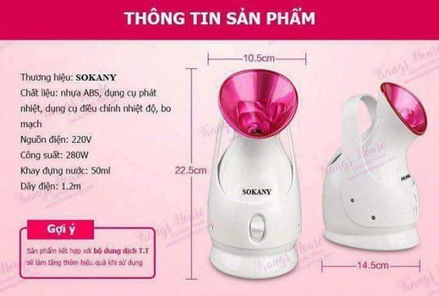 Máy xông mặt sokany