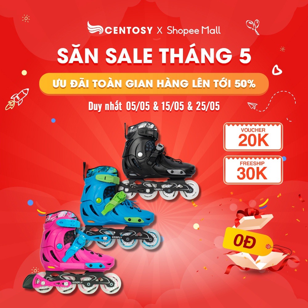 Giày Trượt Patin Trẻ Em Cao Cấp - Centosy W198-QS - Bánh Chất Lượng, Phanh An Toàn