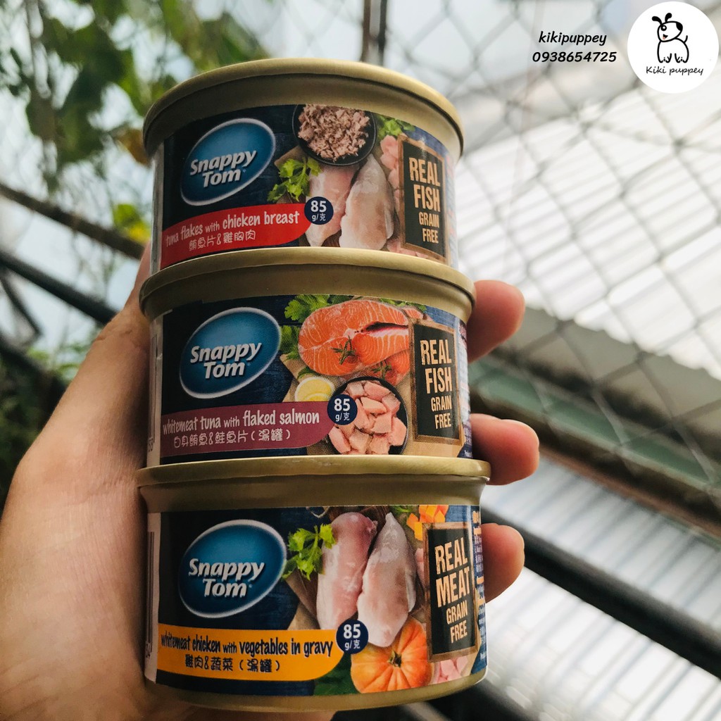 Pate cho mèo Snappy Tom 85g, pate cá ngừ fillet cao cấp cho mèo