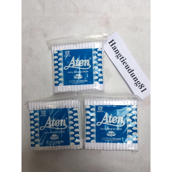 ƯU đãi 12 Gói Tăm Bông Aten - Tăm bông ngoáy tai 90 que/gói #1080que/12gói