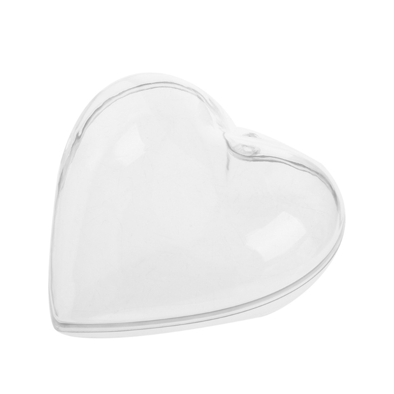 Bộ 5 Hộp Nhựa Đựng Kẹo Hình Trái Tim Trong Suốt