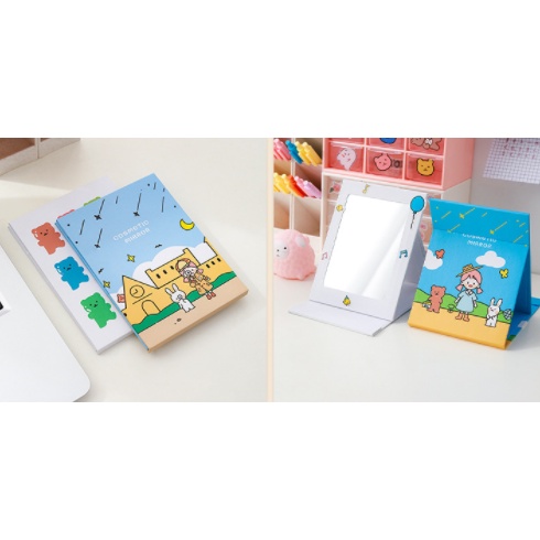 [Có sẵn] Gương Giấy Để Bàn Gập Gọn / Bỏ Túi Size 11 x 15 cm