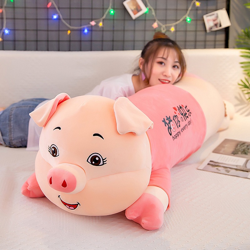 Gấu Bông Heo Áo Hồng Size 1m4 Cao Cấp, Gối Ôm Lợn Mặc Áo Siêu Mềm Mịn Siêu Cute