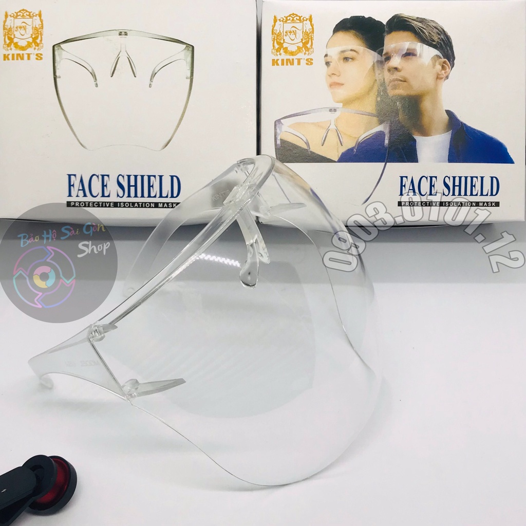 Kinh bảo hộ chống giọt bắn thương hiệu Kint's chính hãng, Tấm chắn face shield chống dịch đạt chuẩn bộ y tế