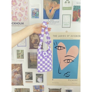 𝑳𝒚𝒂𝒓𝒐𝒔𝒕𝒖𝒅𝒊𝒐 - mimi bag túi đeo chéo móc len handmade mini caro